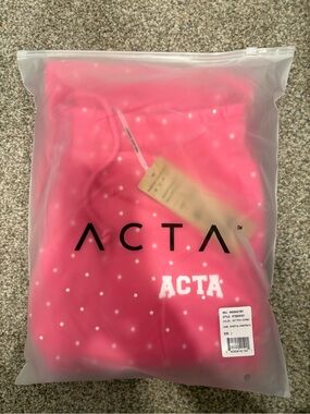 ACTA Essential Hot Pink Polka Dot Sweatpants